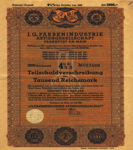 I.G. Farbenindustrie Frankfurt a. M.